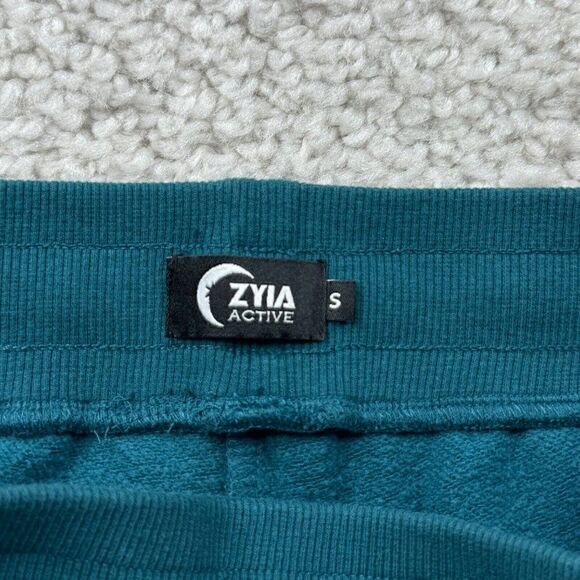 Zyia Active Sleepover Jogger Sweatpants Emerald Teal Green - Picture 4 of 12